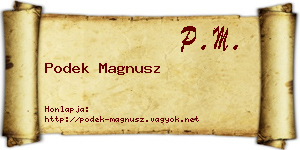 Podek Magnusz névjegykártya